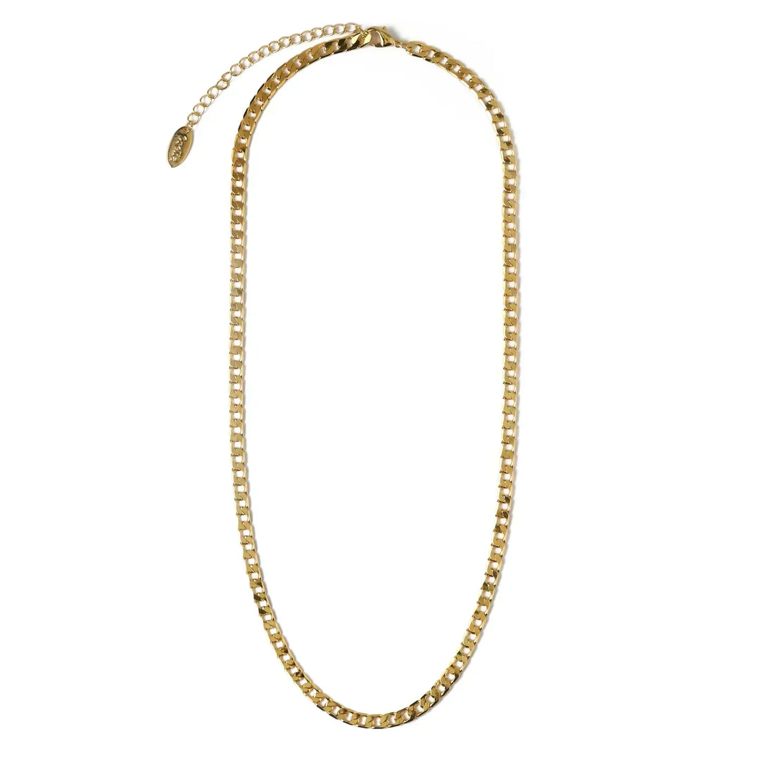Vero™ | Collar de cadena curb de eslabones planos en oro
