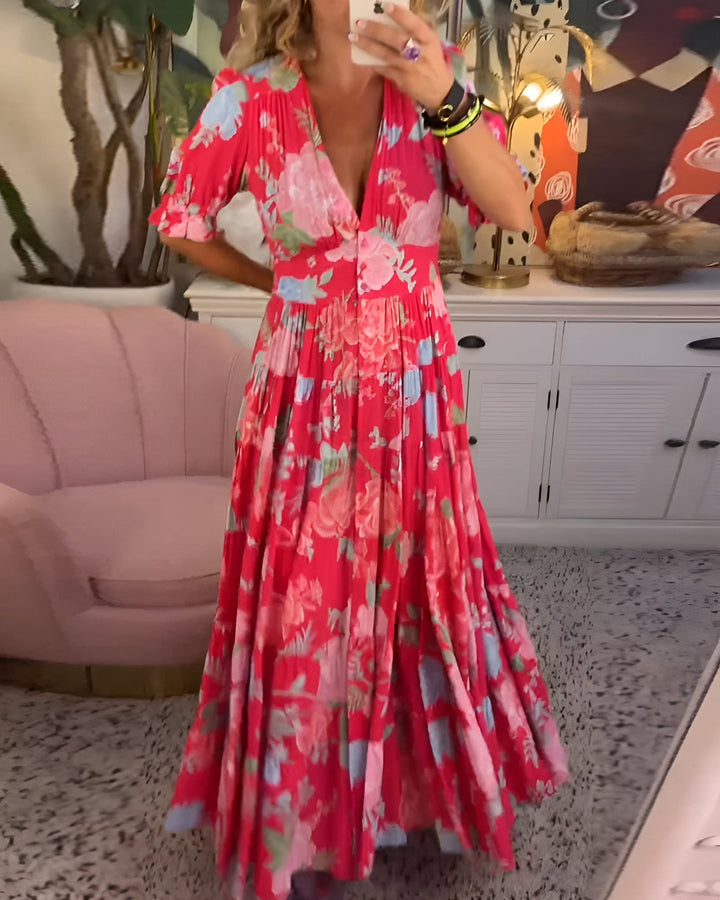 Carine | Vestido de tirantes con flores