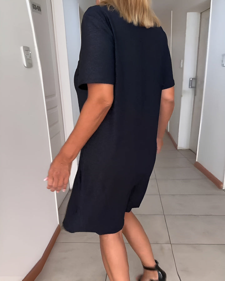 Laurence | Vestido Elegante con Volantes en V