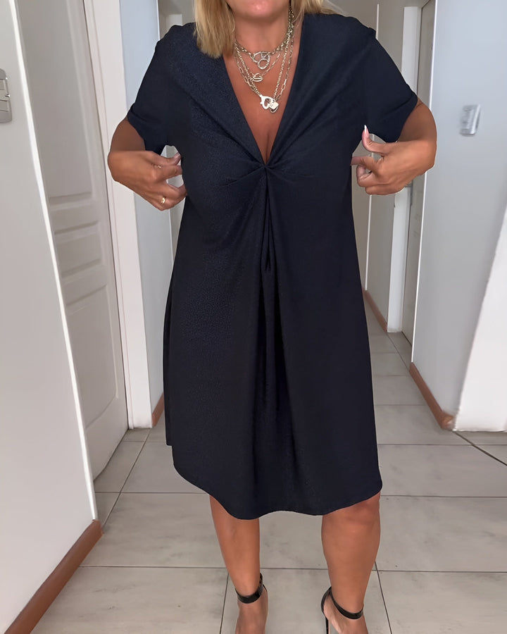 Laurence | Vestido Elegante con Volantes en V