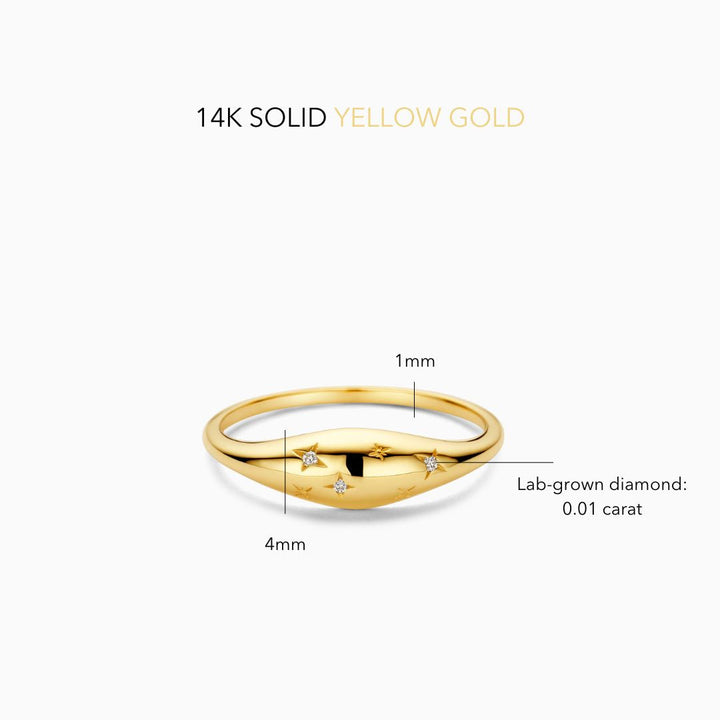 Dome™ | Anillo de Diamante Dorado