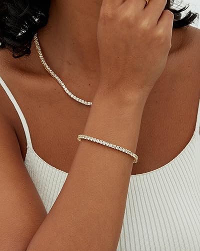 Lustra™ | Pulsera de Tenis de Moissanite Dorado