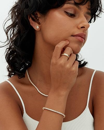 Lustra™ | Pulsera de Tenis de Moissanite Dorado