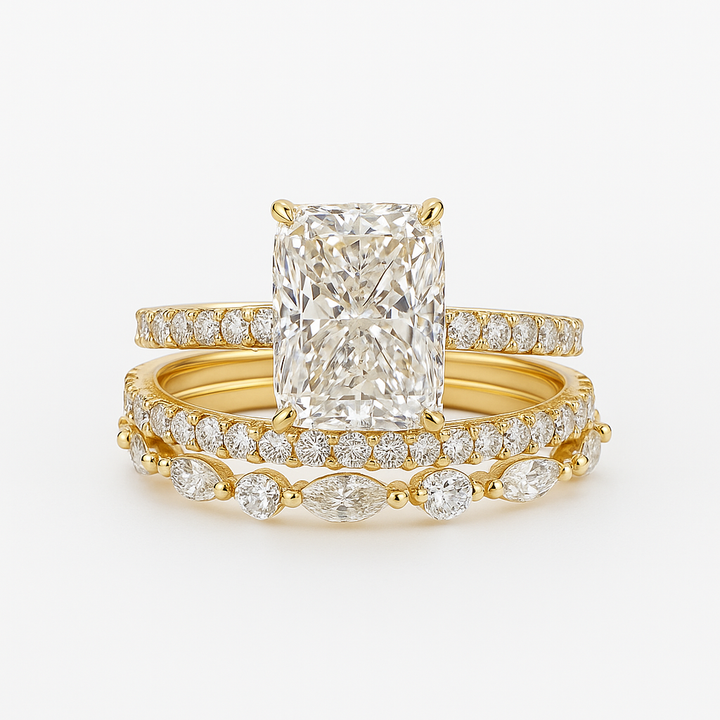 Jaily™ | Juego de Anillos de Boda de Oro de 3 Piezas