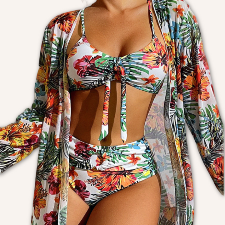 Glenda | Falda de flores bikini