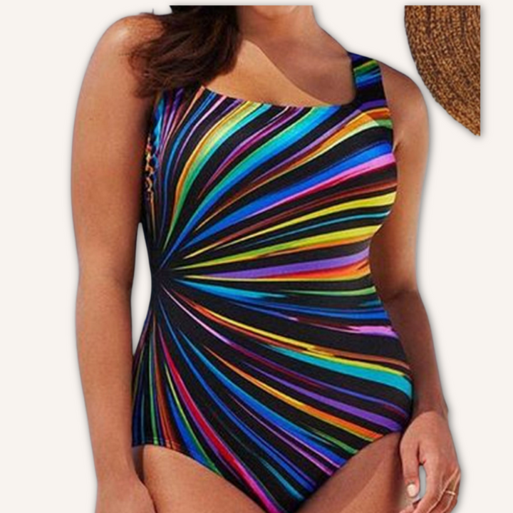 Rita | Traje de baño de rayas elegante