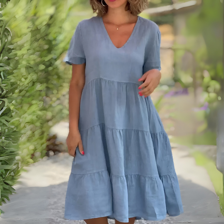 Luce | Vestido Fluido de Cuello en V