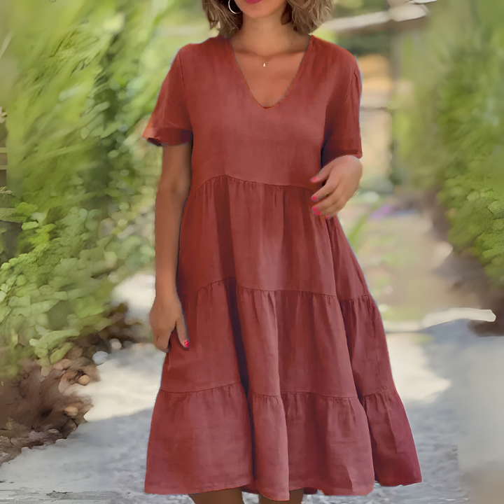 Luce | Vestido Fluido de Cuello en V