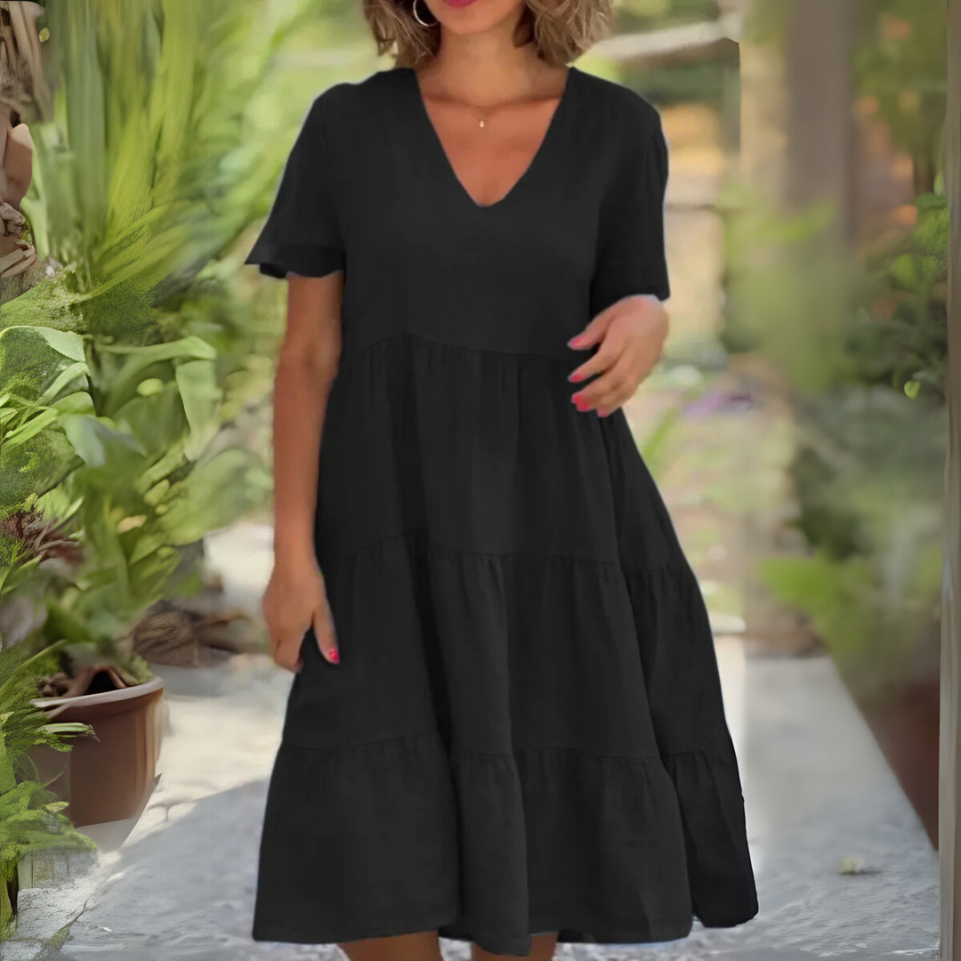 Luce | Vestido Fluido de Cuello en V
