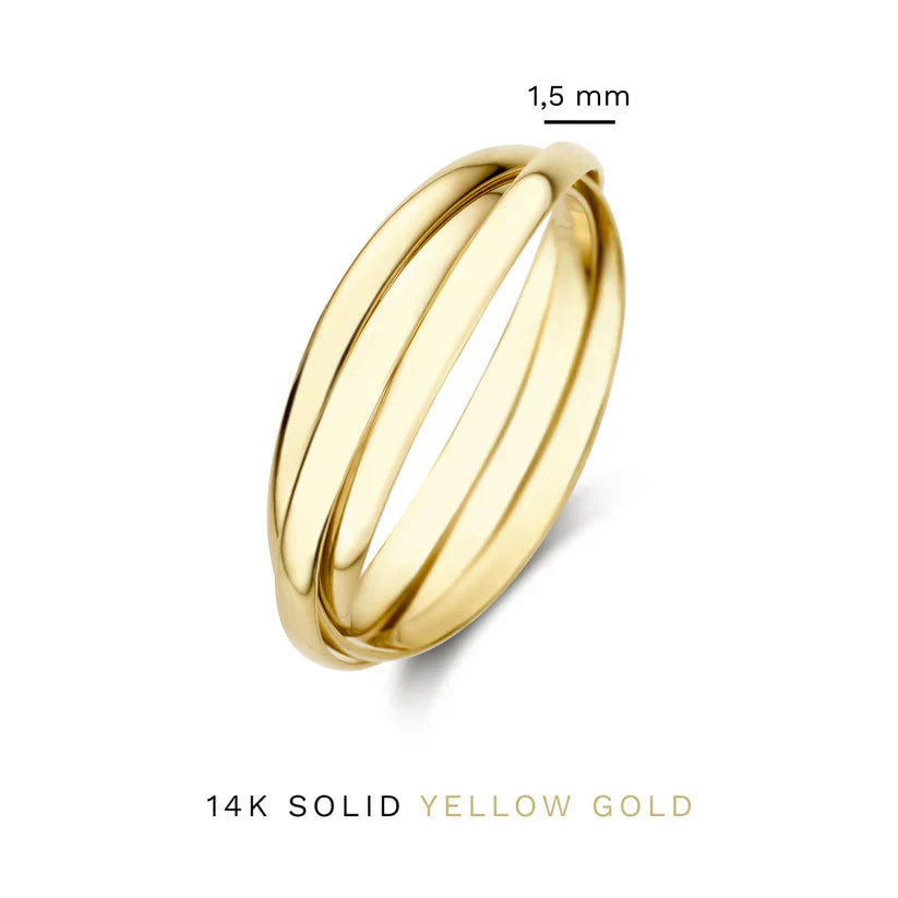 Lena™ | Anillo Trielle Dorado