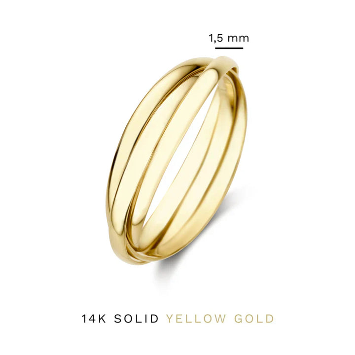 Lena™ | Anillo Trielle Dorado