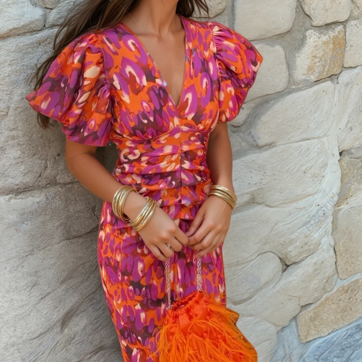 Carole | Vestido de Fiesta Vivo con Detalles Espectaculares
