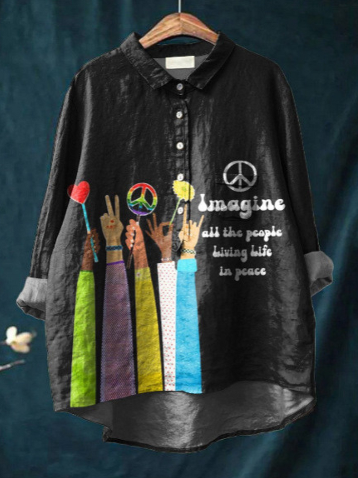 Camiseta de Arte Hippie de Barış