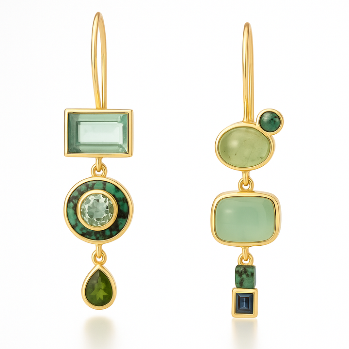 Emeralda™ | Pendientes colgantes verdes vintage para mujeres