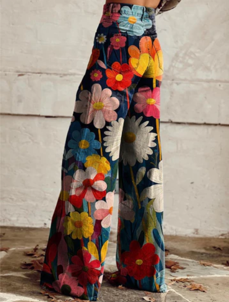 Pantalón Bohemio de Pierna Ancha