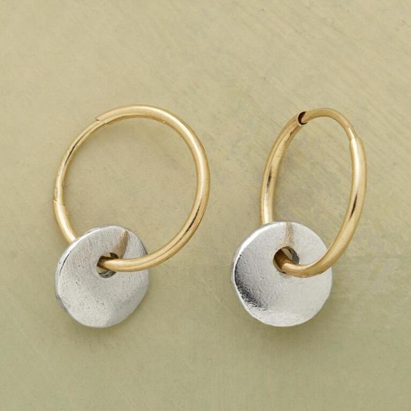 Gilded™ | Aros de Oro Bañado y Pendientes de Plata para Mujeres