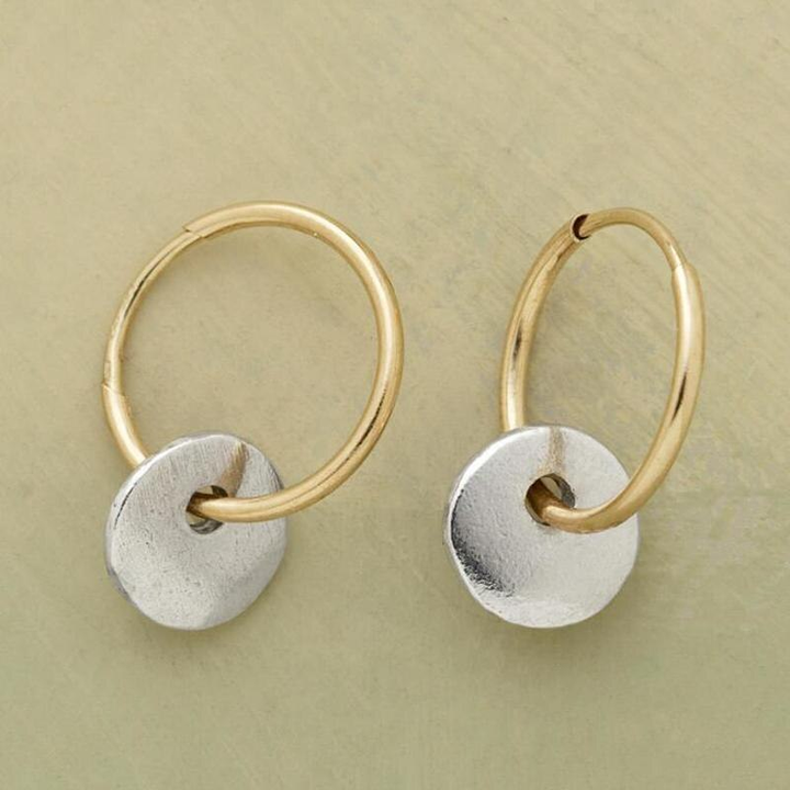 Gilded™ | Aros de Oro Bañado y Pendientes de Plata para Mujeres
