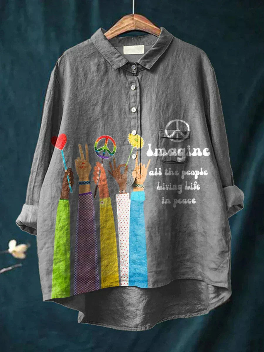 Camiseta de Arte Hippie de Barış