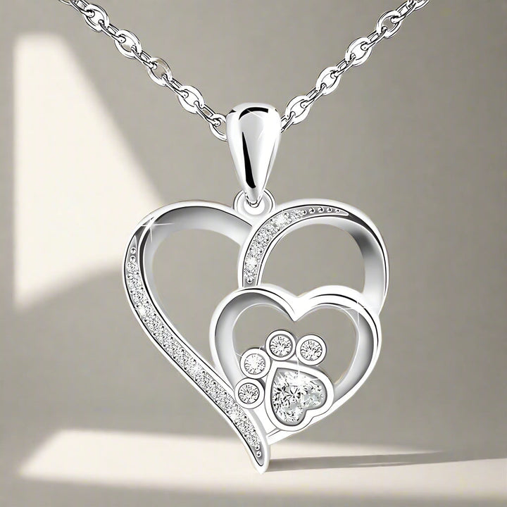 Inolt™ | Collar de Patita y Corazón en Plata