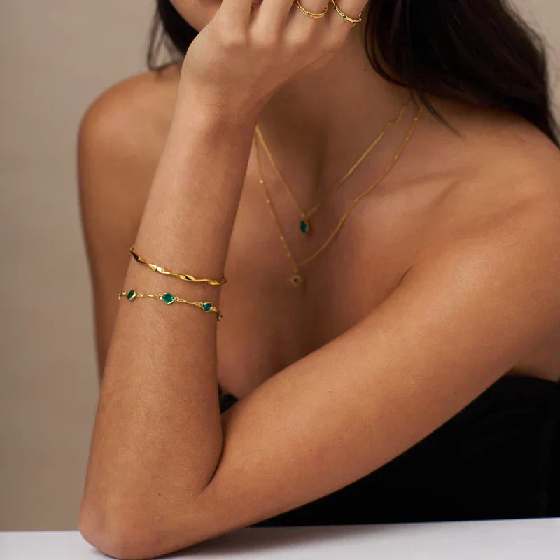 Emeralda™ | Pulsera de Cadena de Oro